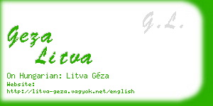 geza litva business card